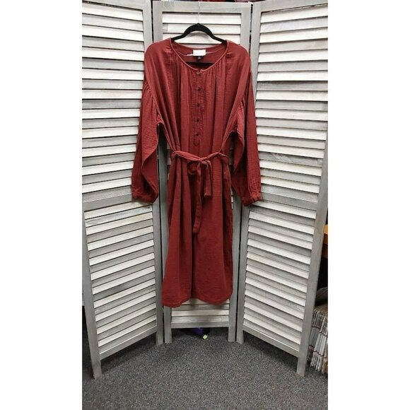 Universal Thread Dresses & Skirts - 49 - Women's Balloon Long Sleeve Tie-Front Shirtdress | Universal Thread | Small